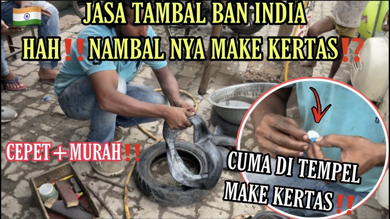 HAH‼️NAMBAL BAN MAKE KERTAS‼️BEGINI TAMBAL BAN DI INDIA SECANGGIH DAN SESIMPLE INI‼️