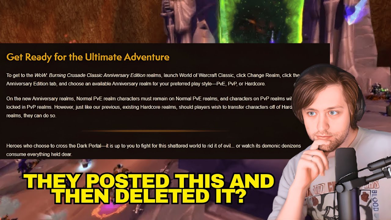 Blizzard May Have Leaked TBC Hardcore & China&rsquo;s New WoW Server