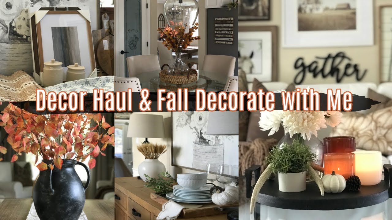 Decor Haul & 2021 Fall Decorate w/Me | Neutral Decor With a Splash of Color.