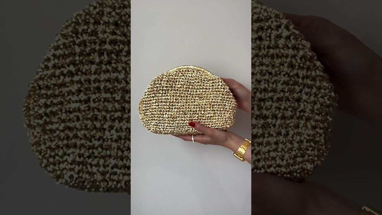 Metalik ip burslu clutch &ccedil;anta💛 t&uuml;m detaylarıyla youtube kanalımda #shorts #metalikip #burslu&ccedil;anta