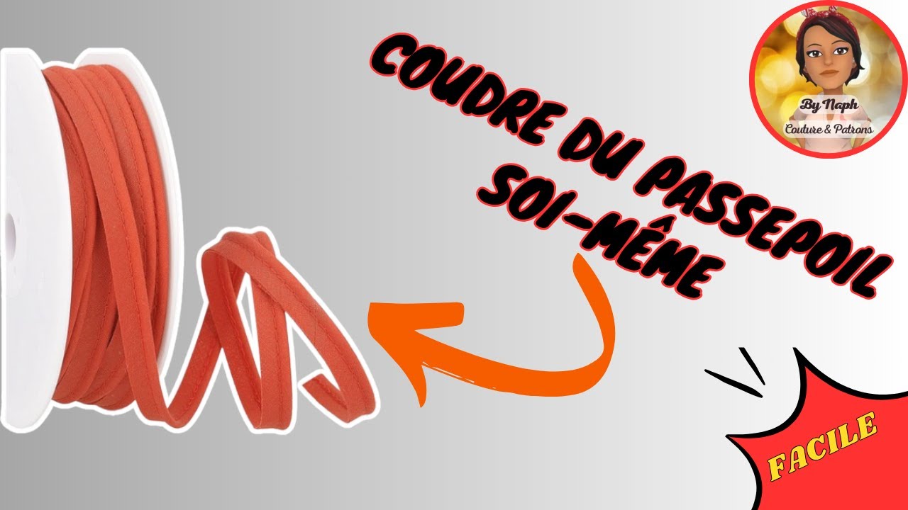 Comment faire du passepoil soi-même et le poser ? Avec ou sans pied à Passepoil - PAS à PAS