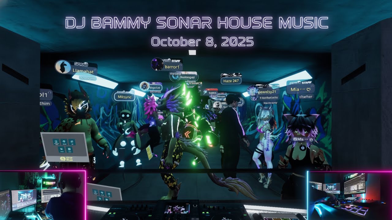 DJ BAMMY - SONAR LIVE HOUSE MUSIC DJ SET IN VRCHAT (08.10.2025) | PIONEER XDJ-AZ