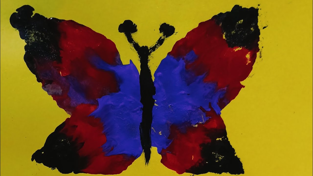Butterfly Painting with Leaf 