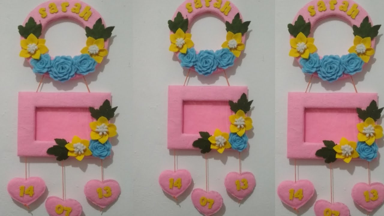Cara Membuat Hiasan Dinding dari Kardus dan kain  Flanel || DIY Wall Decoration || HANGING DOOR