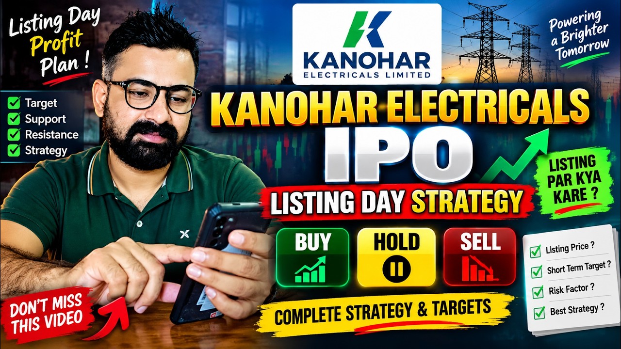 Kanohar Electricals IPO Listing Day Strategy | Listing Price, Target, Stop Loss & BUY/SELL Plan 🚀