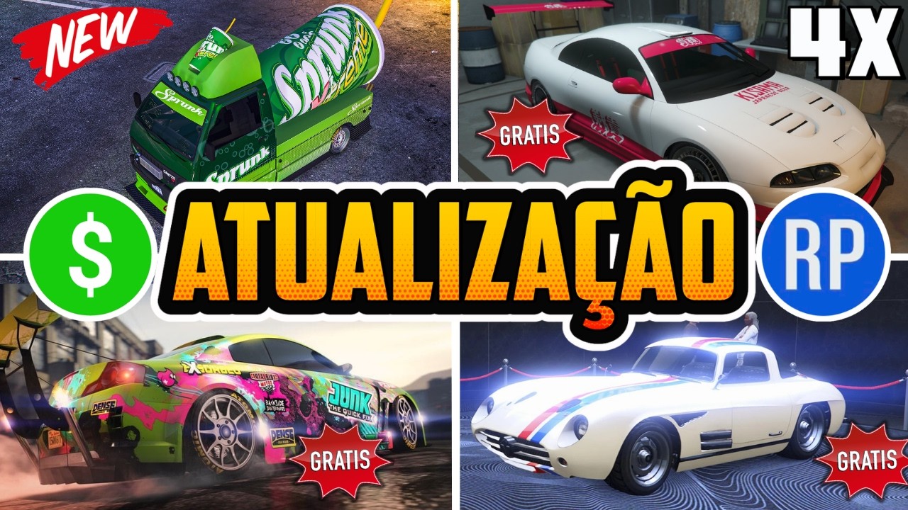 🔥 Atualização do GTA Online: 5 CARROS GRÁTIS, Novo Carro Keitora e Mais 4X dinheiro e RP