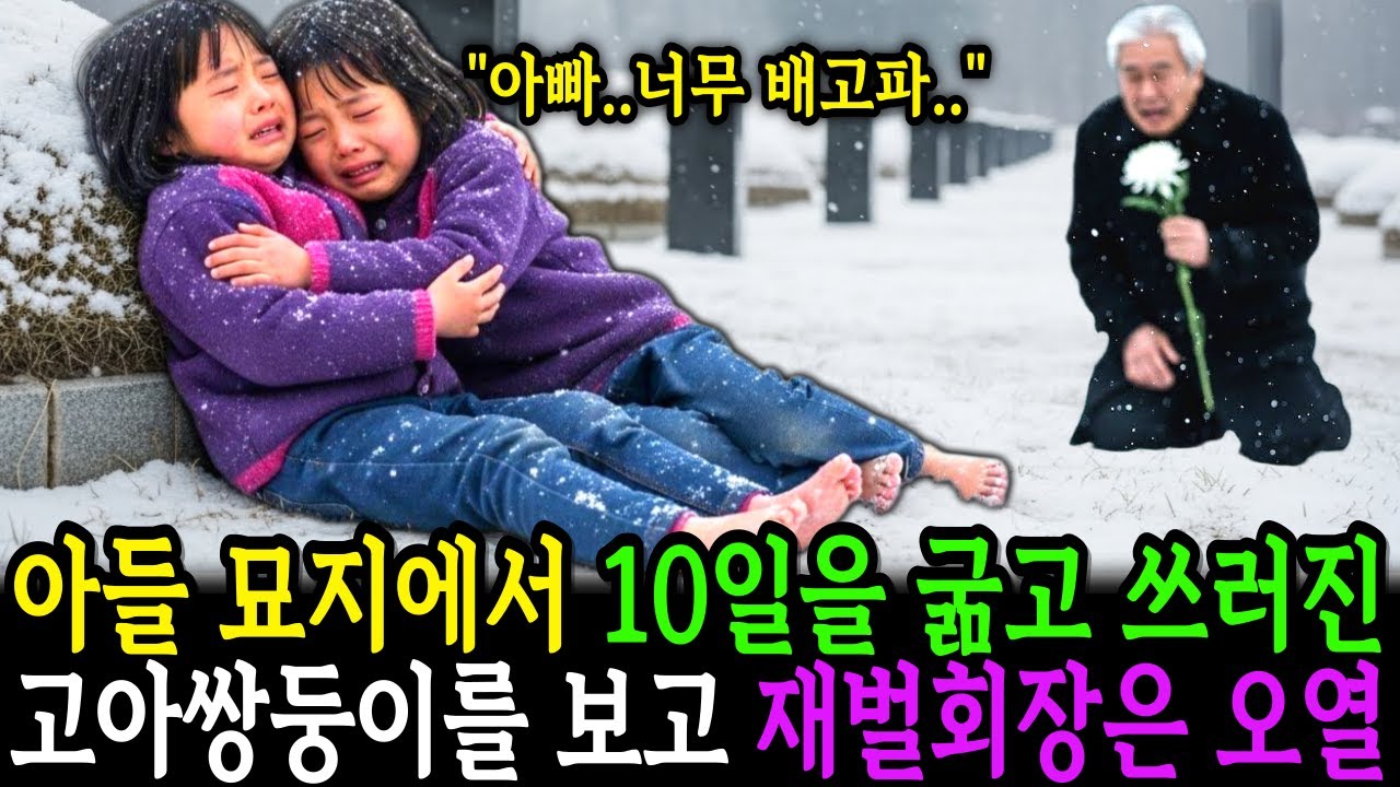 아들 기일에 묘지찾은 대기업 회장, “아빠.. 우리 너무 배고파” 10일간 굶고 쓰러져 울부짖는 고아 쌍둥이자매를 보고 주저앉는데