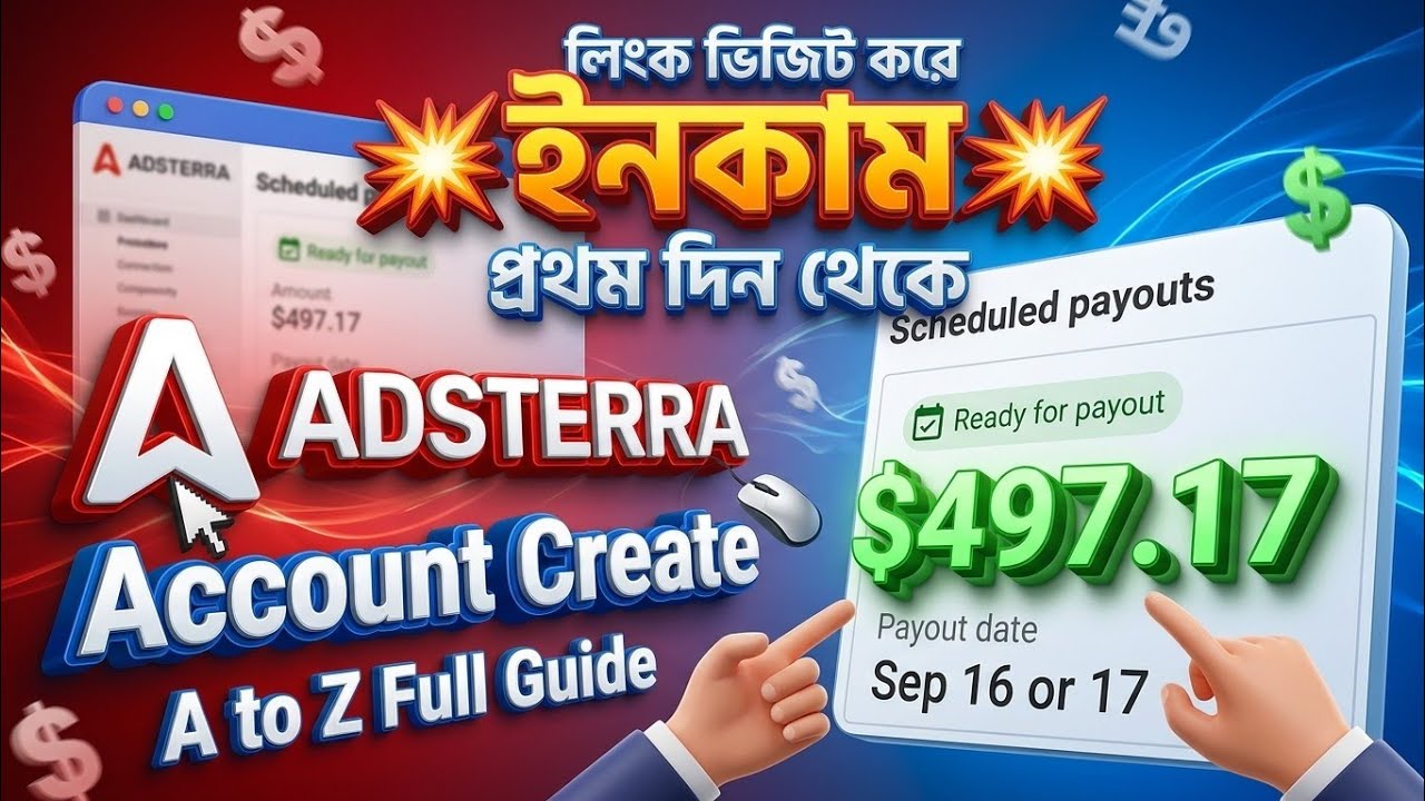 Adsterra Account Create | লিংক ভিজিট করে প্রথম দিন থেকে ইন★কাম | Adsterra Earning Tricks |
