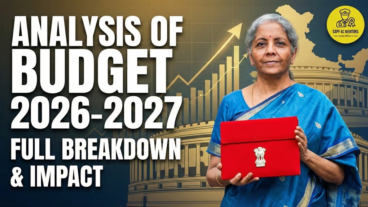 Полный анализ бюджета на 2026–2027 годы 🔥 | UPSC • CAPF • CDS