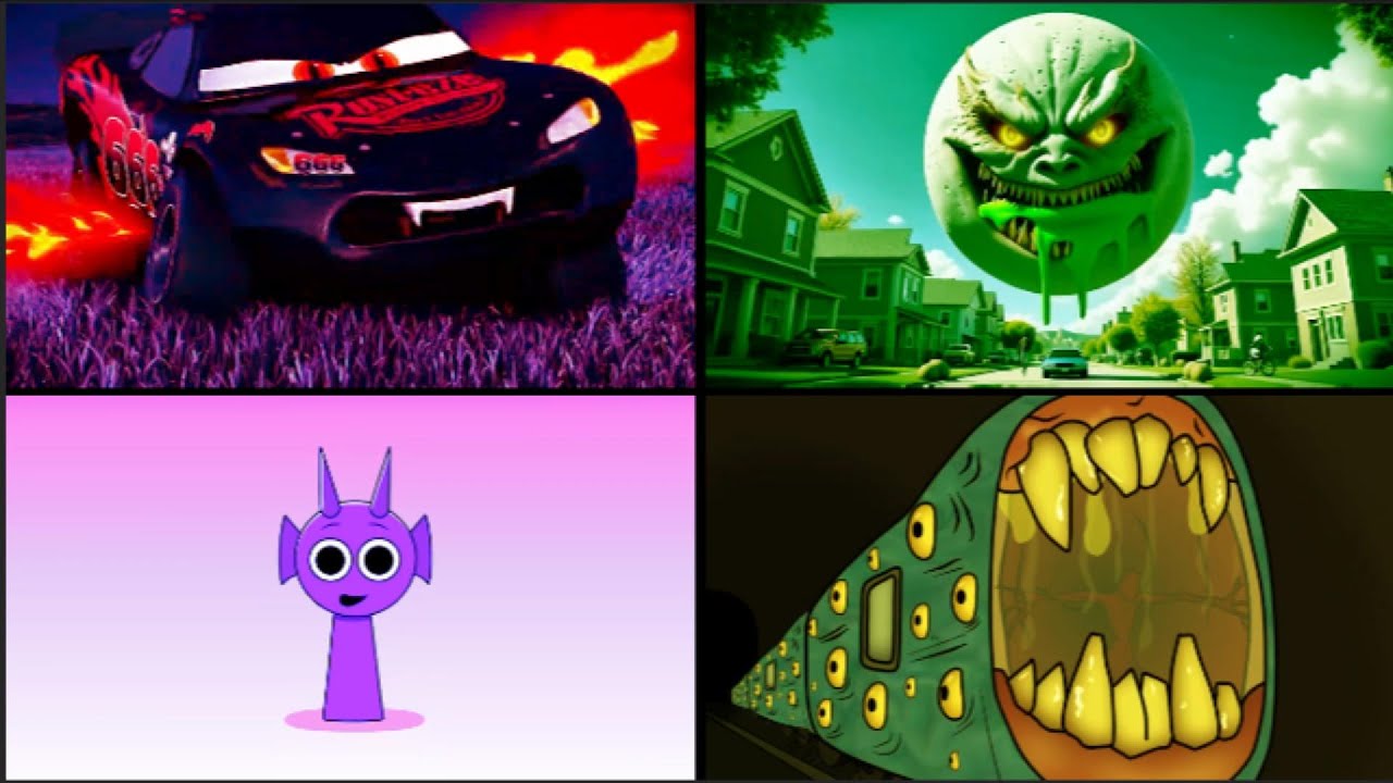 Shark Mqueen vs Evil Mcqueen vs Mcqueen Eater vs Lightning Mcqueen - Coffin Dance Song Cover / Tiles