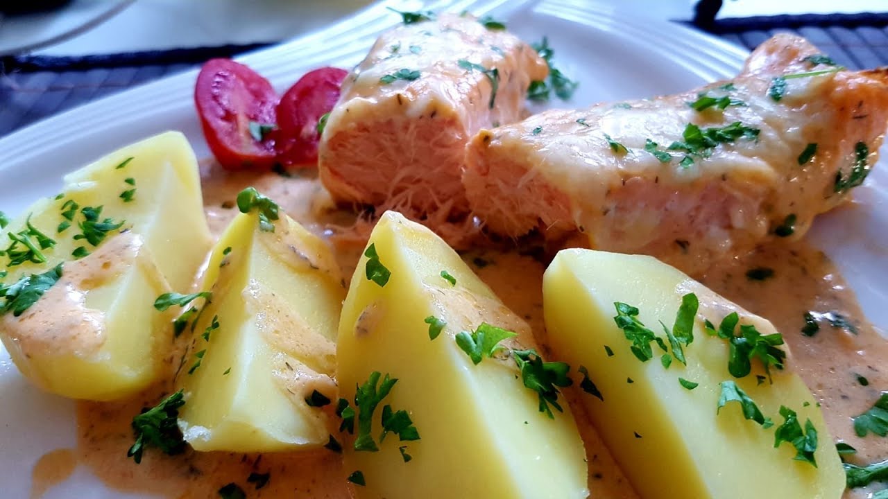 Lachs überbacken mit Kartoffeln oder Reis Thermomix® TM5 / TM6