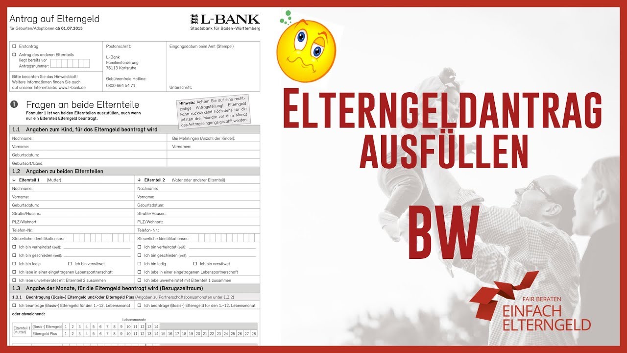 Elterngeld Antrag ausfüllen - Baden Württemberg