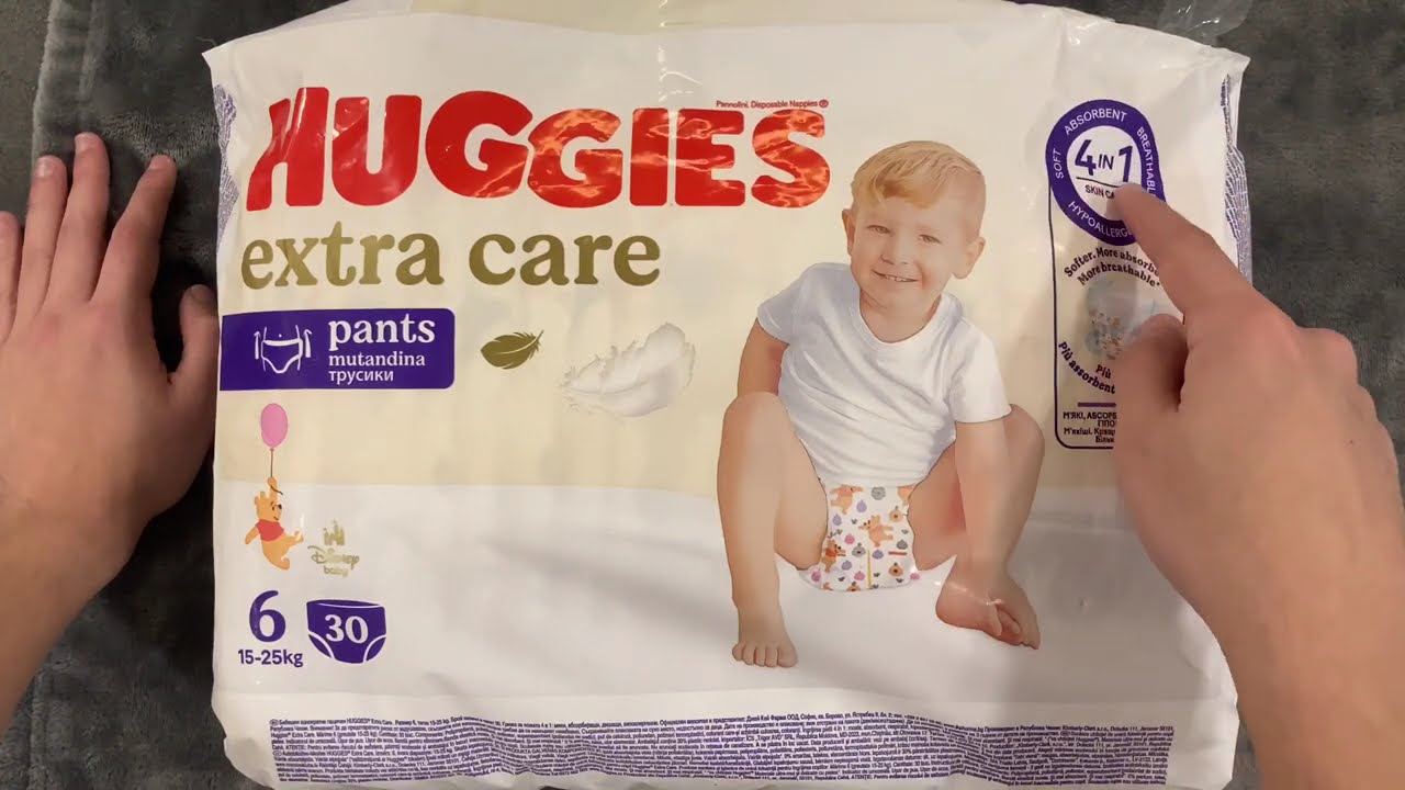 Nuevos Huggies Extra Care pants talla 6, 2026. Español.