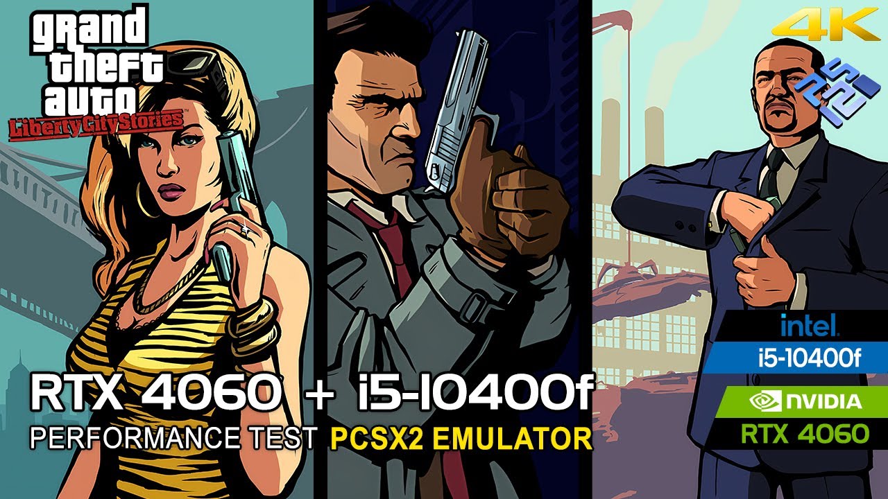 GTA Liberty City Stories 4K (In-game) 60FPS with HD Textures | RTX 4060 + i5-10400F 16GB RAM | PCSX2