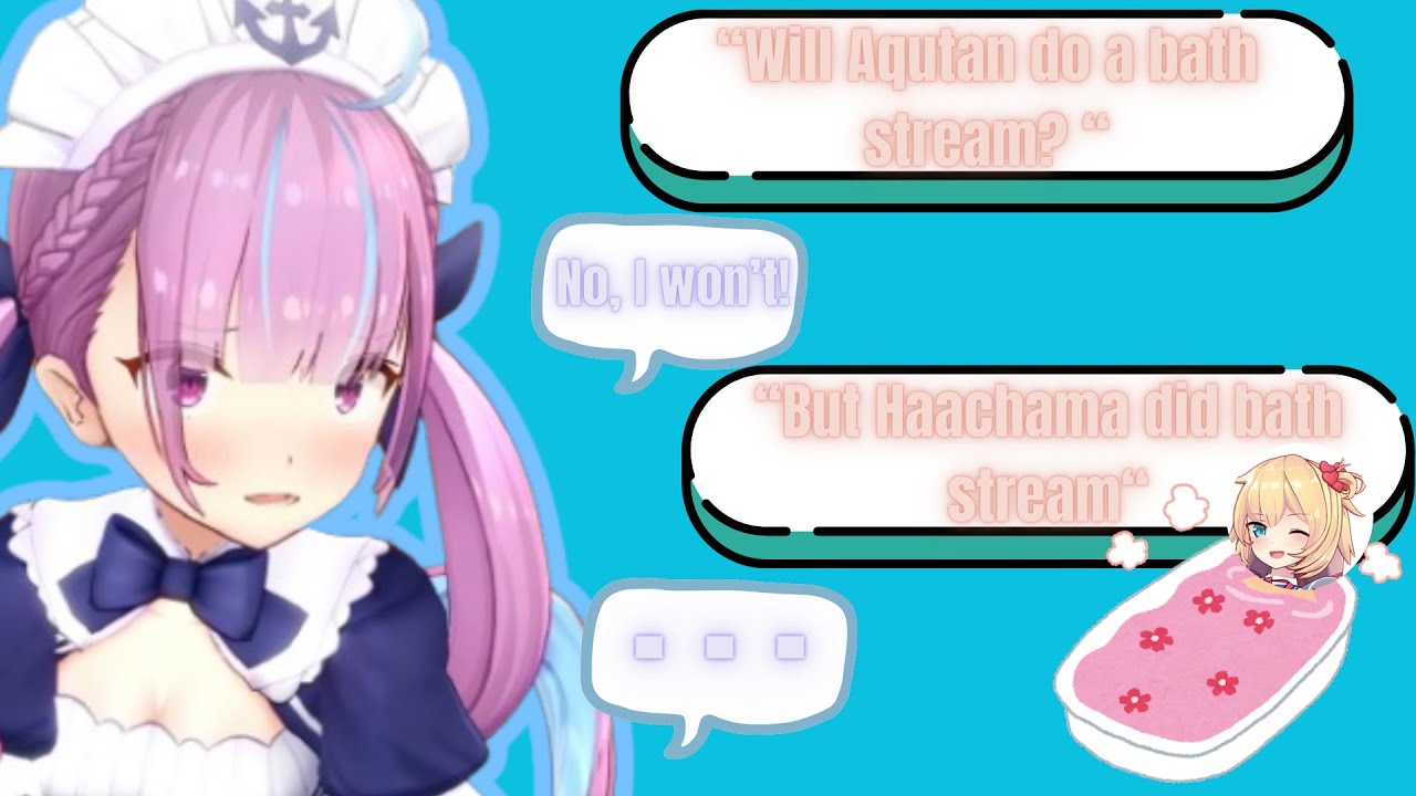 Aqua talks about bath streams and Haachama... [Minato Aqua Clip]