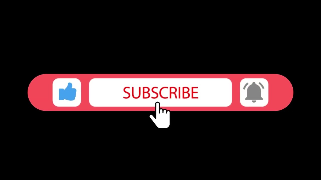 YouTube Subscribe Button Animation with Black Background | Like Bell Notification Animation