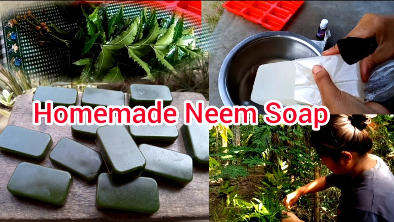 Noktango maidake Neem ni sabonko tarigen ||  Homemade Neem Soap to remove full body acne & pimples