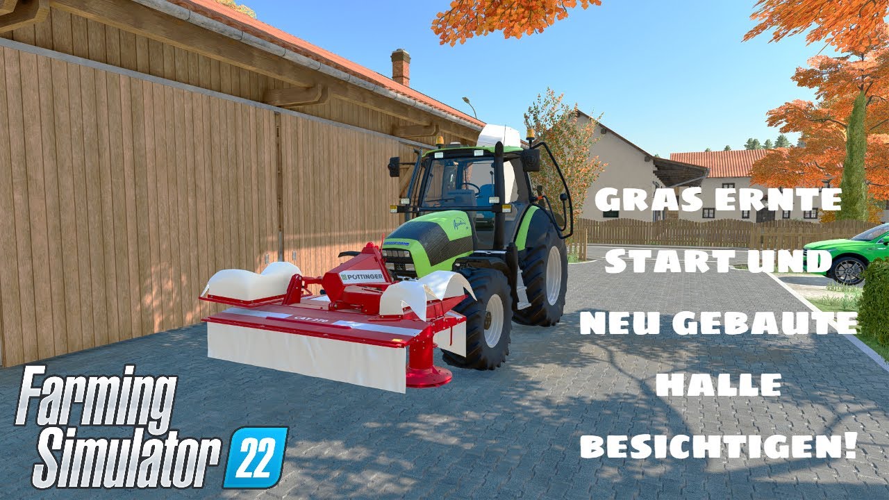 LS22 Ellerbach timelapse | Folge 4 | In die Gras ernte starten und die neue Halle besichtigen!