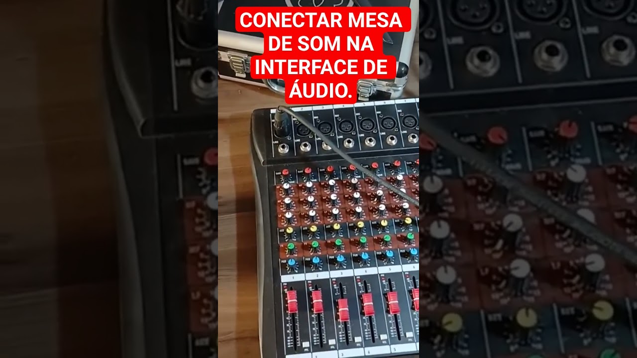 CONECTAR MESA DE SOM NA INTERFACE DE &Aacute;UDIO. #musica