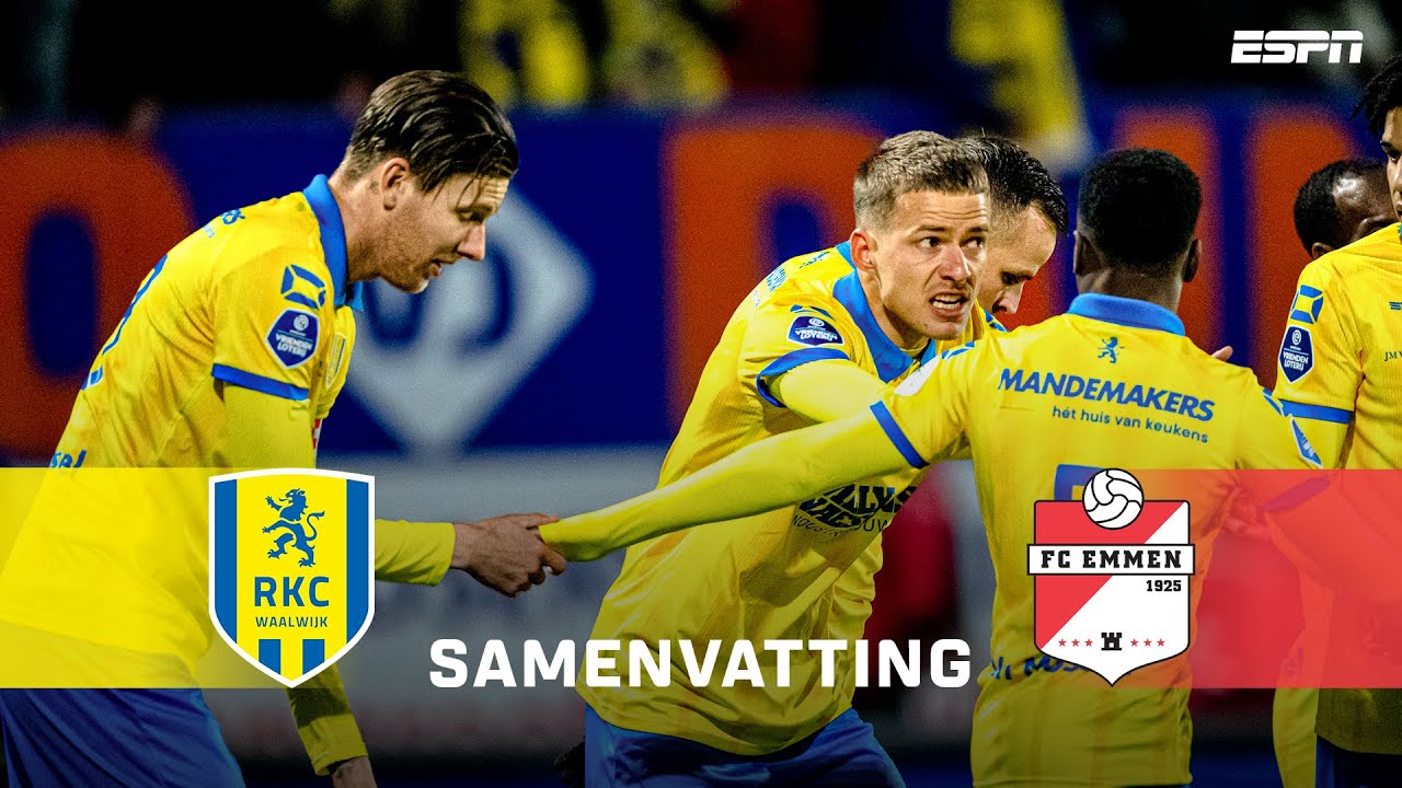 Michiel Kramer maakt goal ACHTER STANDBEEN 🥶 | Samenvatting RKC Waalwijk - FC Emmen