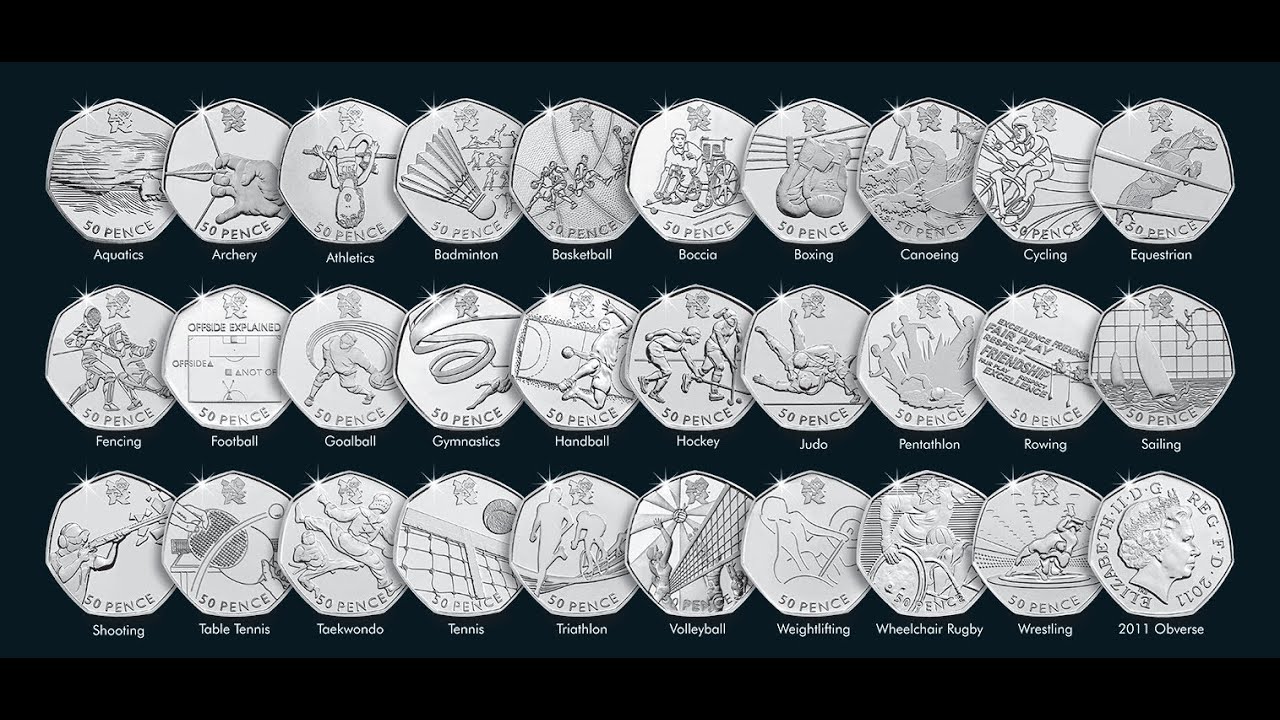 All the Olympic 50p coins...in 30 seconds