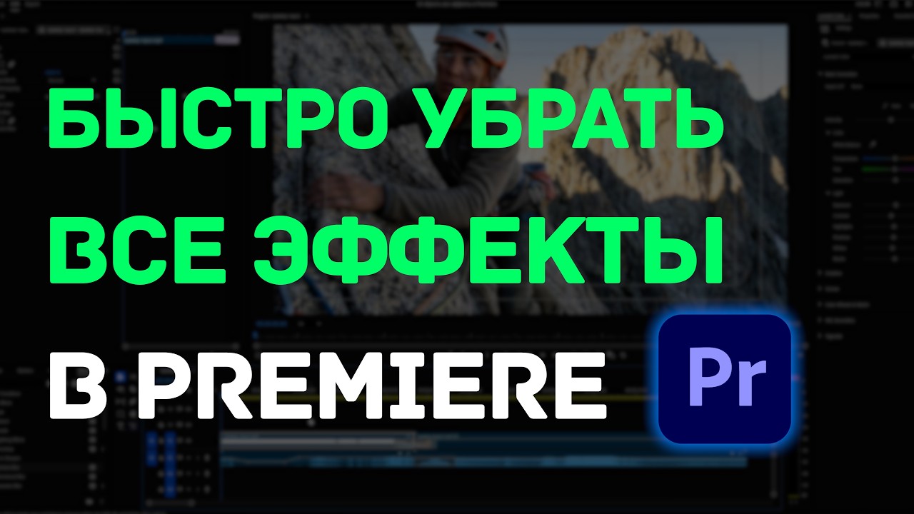 Как быстро убрать все эффекты в Premiere?