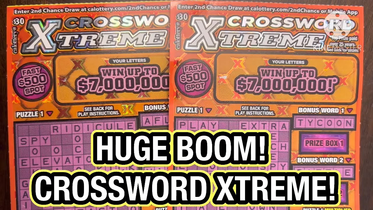 HUGE BOOM! CROSSWORD XTREME! CA Scratchers