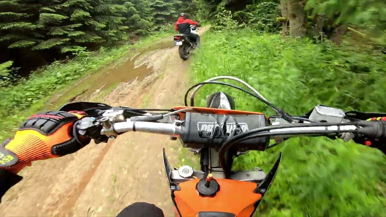 new toy ktm exc 525, first trailride..