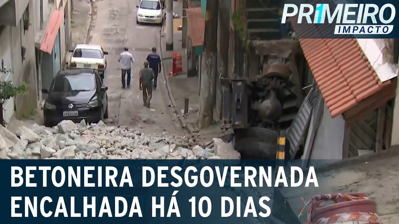 Betoneira desgovernada: transtorno segue 10 dias após veículo despencar |Primeiro Impacto (27/01/23)
