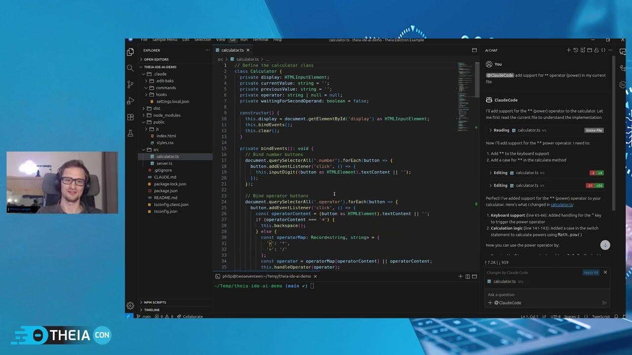 Собственная IDE для Claude Code: глубокая интеграция агентов ИИ с Theia