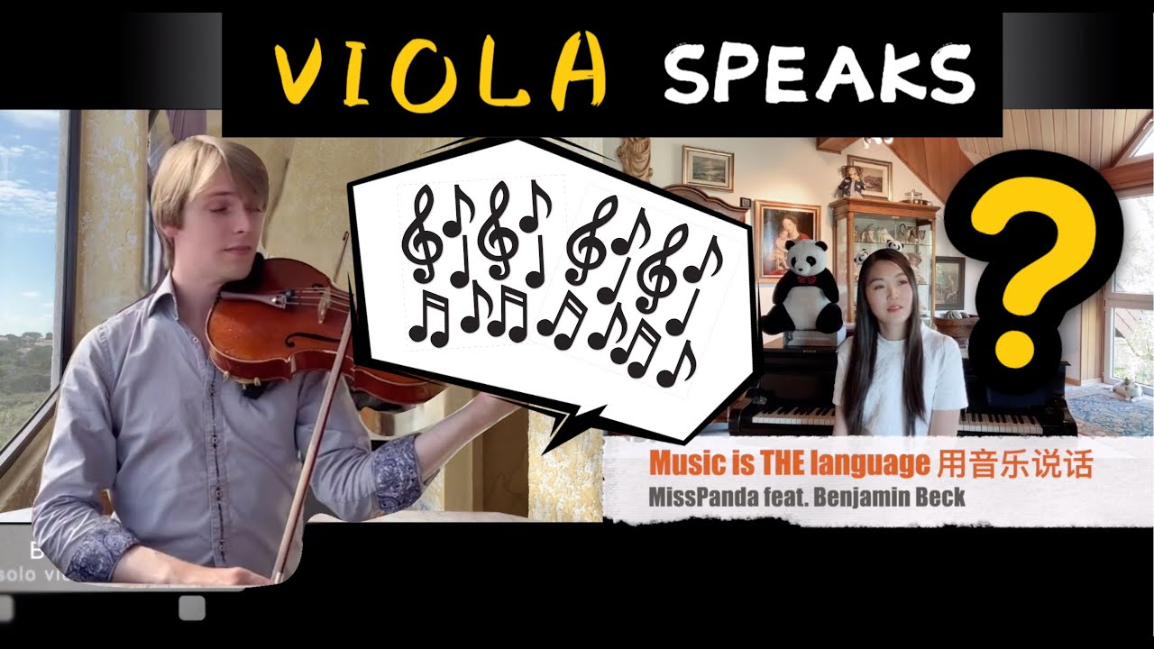 MUSIC SPEAKS? 8 Q & As feat. Violist Benjamin Beck (VIOLA ONLY) - PANDA TALK via ZOOM 2020