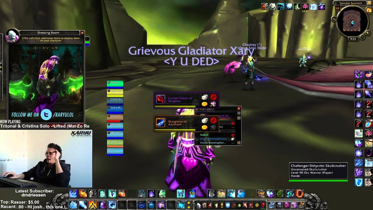 Xaryu | Warglaive drop reaction