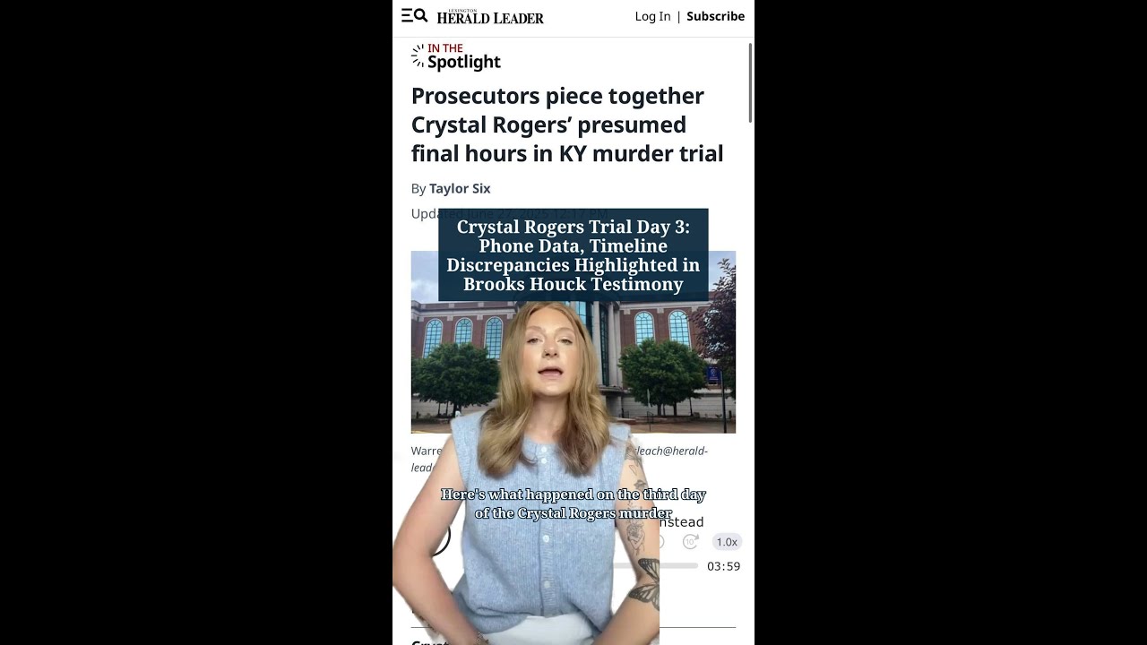 Crystal Rogers Trial Day 3: Phone Data, Timeline Discrepancies Highlighted in Brooks Houck Testimony