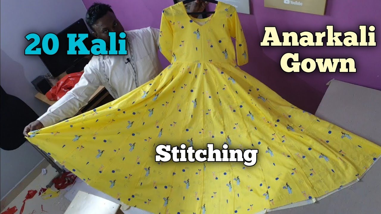 20 Kali Anarkali Gown Stitching in Easy Way