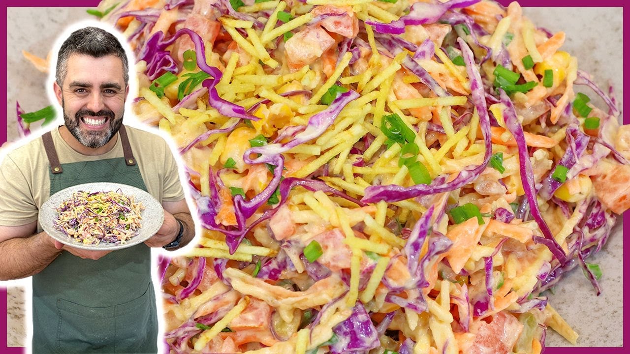 A Salada de Churrasco MAIS GOSTOSA e FÁCIL que Você Já Viu! 🍴🔥