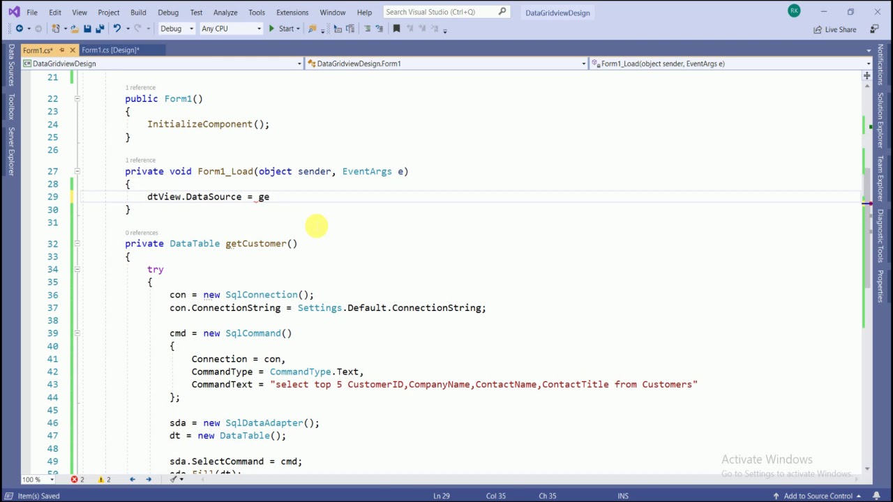 Change DataGridView Style In C# Windows Programming