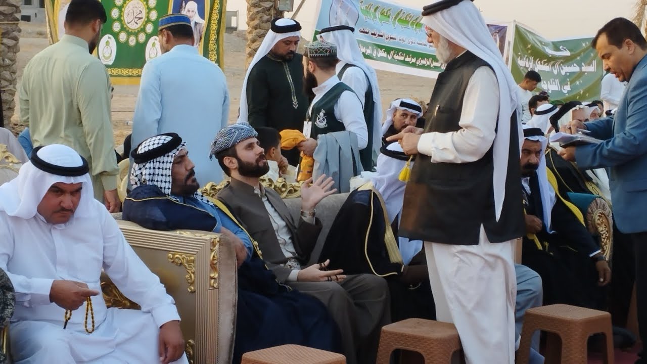 كنا بضيافة سيد حسين المكحل  مع الشيخ بدر معتصم سعيد البرزنجي)(الموصل عين العراق)