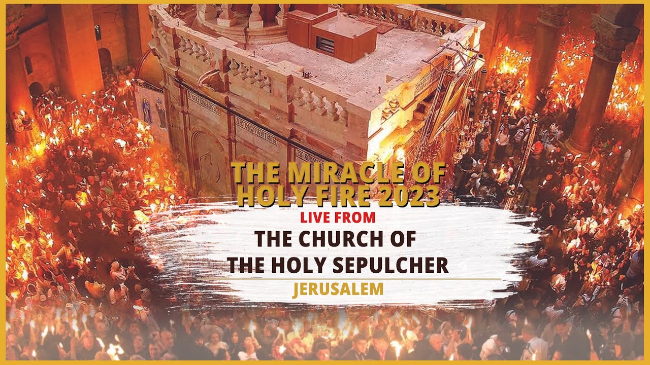 The Miracle of the Holy Fire 2023 from the Church of Holy Sepulcher, Jerusalem #holyfire #Holylight