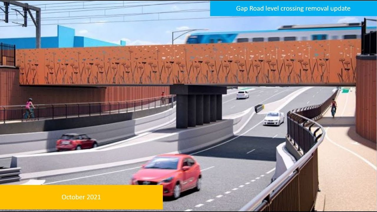 Gap Road level crossing removal update October 2021