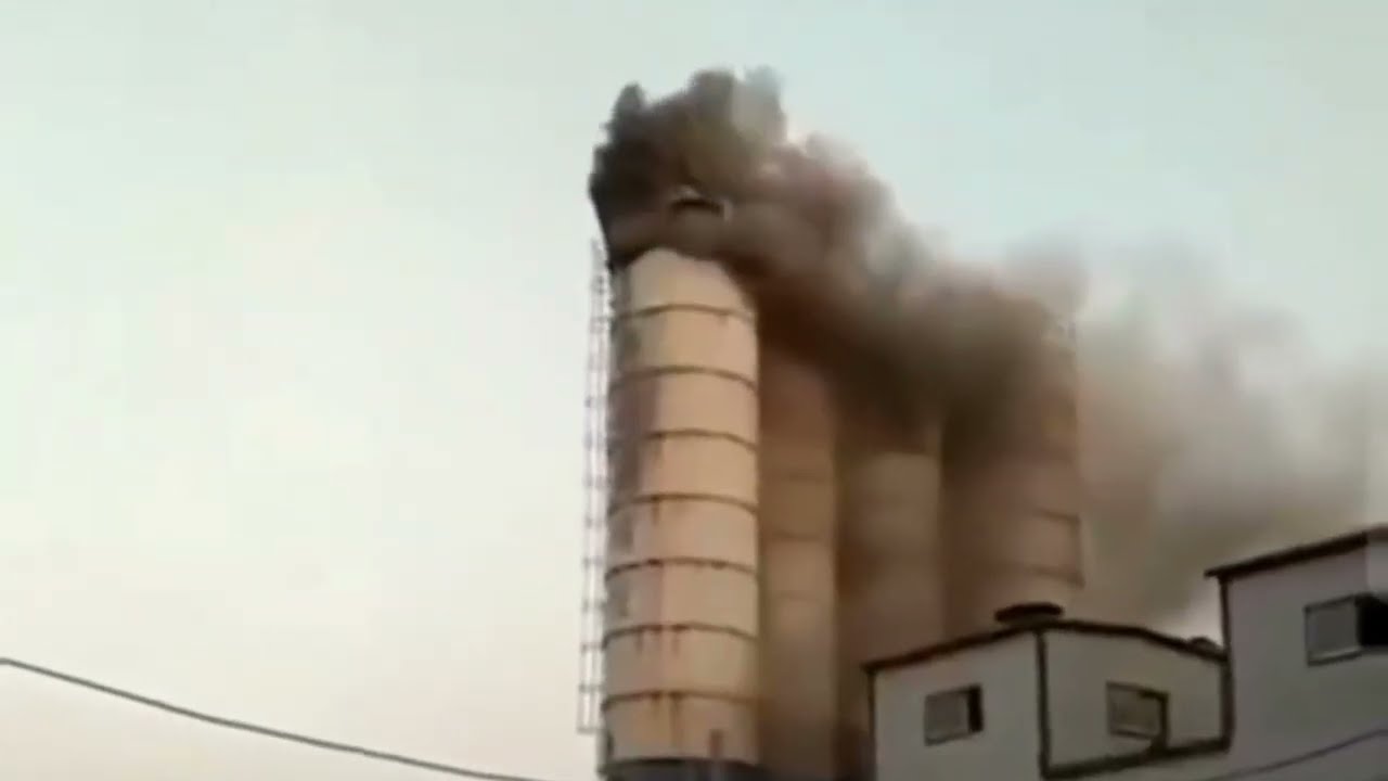 Cement silo blast, silo accident