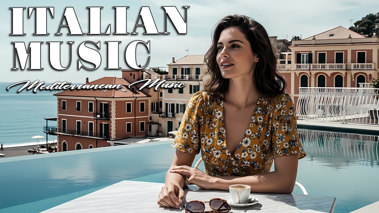 🏝️ Mediterranean Chill Music 🌊 Dreamy Amalfi Coast & Santorini Views 4K