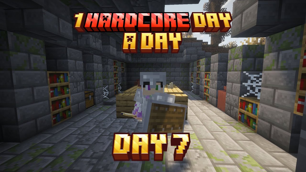 First diamonds in HARDCORE minecraft - Day 7