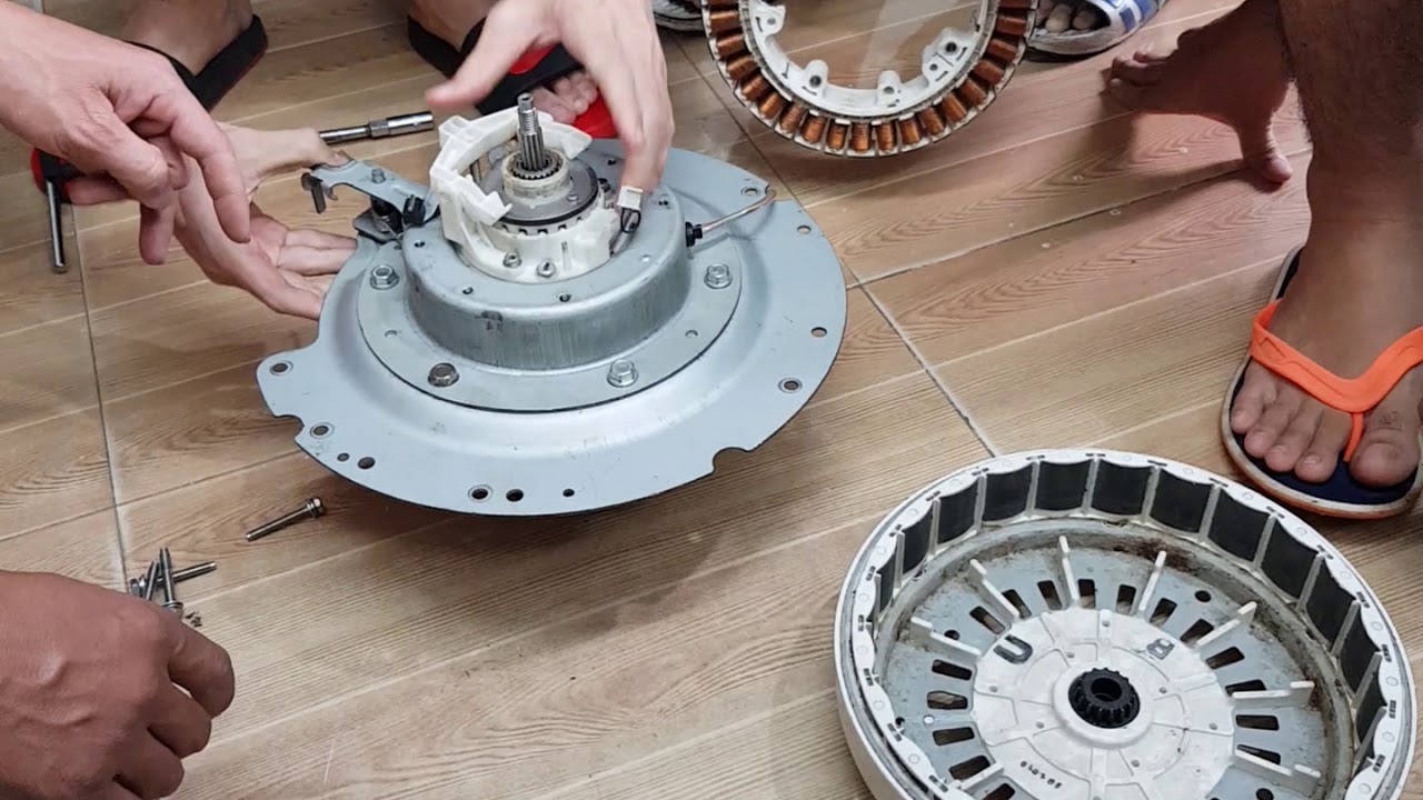 K236: Hướng dẫn tháo động cơ máy giặt truyền động trực tiếp