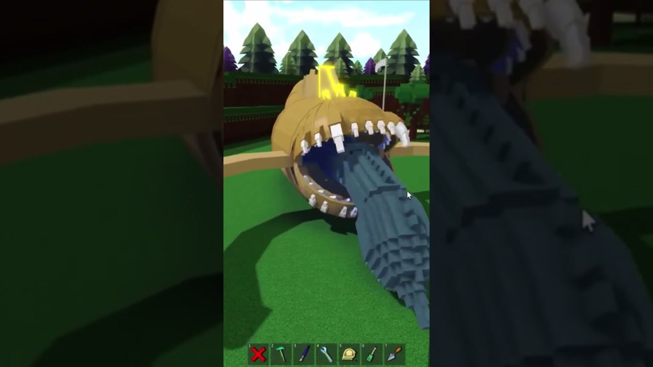 Desert worm consumes floofy #mosasaur #worm #babft #roblox