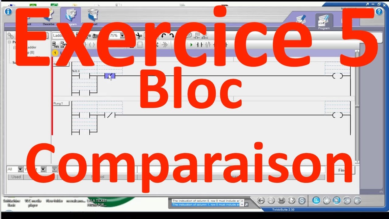 Twido Suite | Exercice 5 | Bloc Comparaison