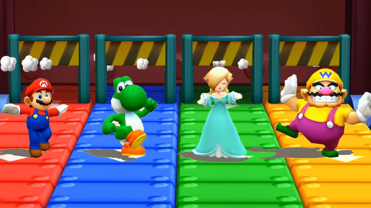 Mario Party The Top 100 - Mario vs Yoshi vs Wario vs Rosalina - Track & Yield - ( Master CPU )