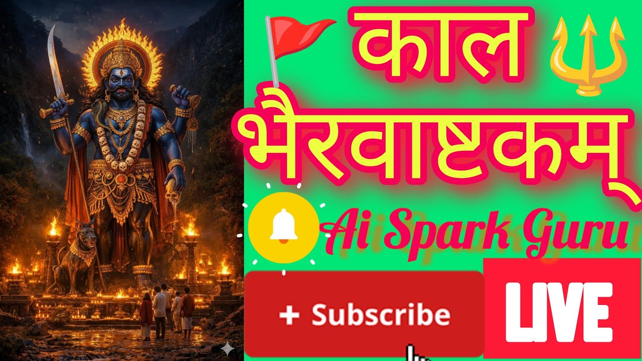 ✨कालभैरवाष्टकम् 🌹🙏kaalbhairavashtkam 🌹🙏✨ कालभैरव अष्टक स्तोत्र✨#viral #kalbhairavashtakam#ai#live 