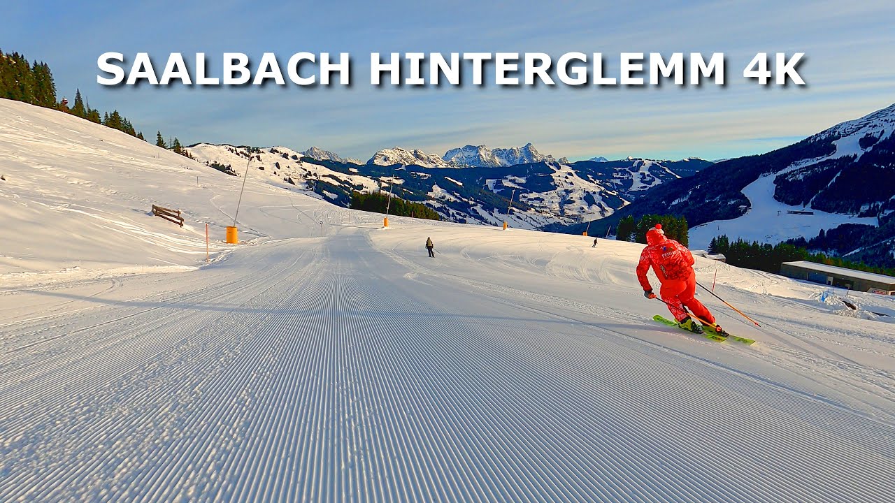 FIRST LINE of the Day: 12er Kogel Ski Run (Saalbach Hinterglemm POV 4K)