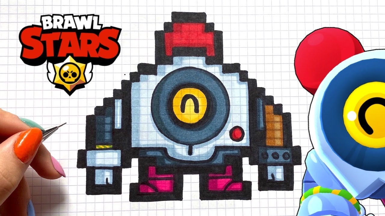 TUTO DESSIN NANI PIXEL ART BRAWL STARS