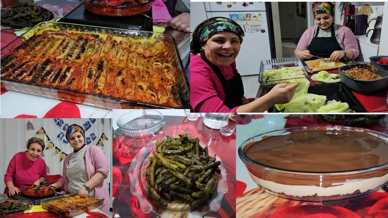 Fırında lahana sarması nasil yapilir /Düdüklü De ilk defa yaprak sarması yaptim/sinemin tatlısı 🌷